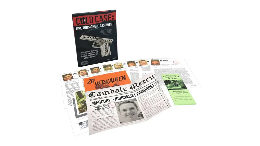 Thinkfun - Cold Case: Eine todsicher Geschichte. Der Krimi im eigenen Heim. Wer findet den Mörder?