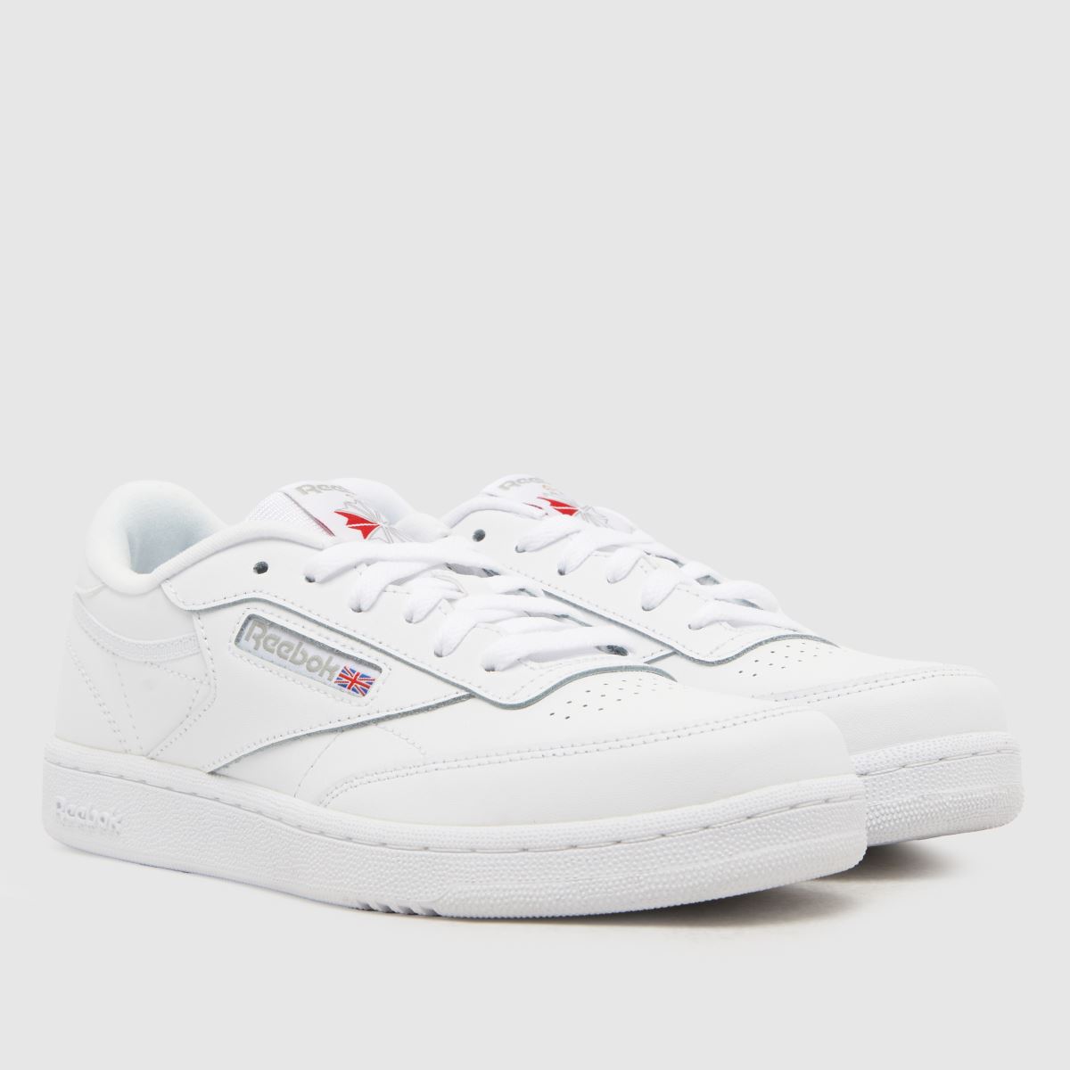 Reebok vita & grå Club C ungdomsskor