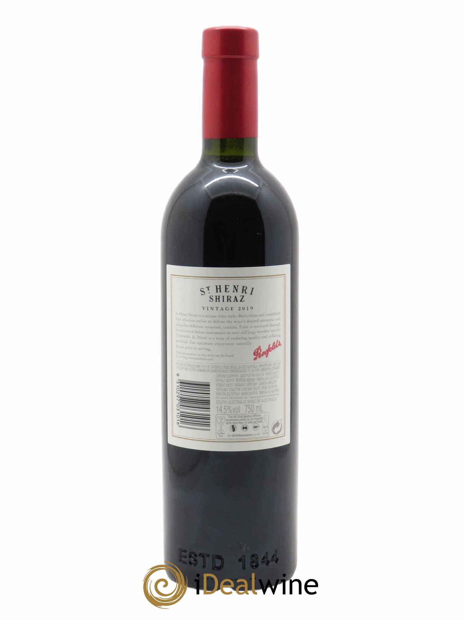 South Australia Penfolds Wines Saint Henri Shiraz  2019 - Lot de 1 Bouteille