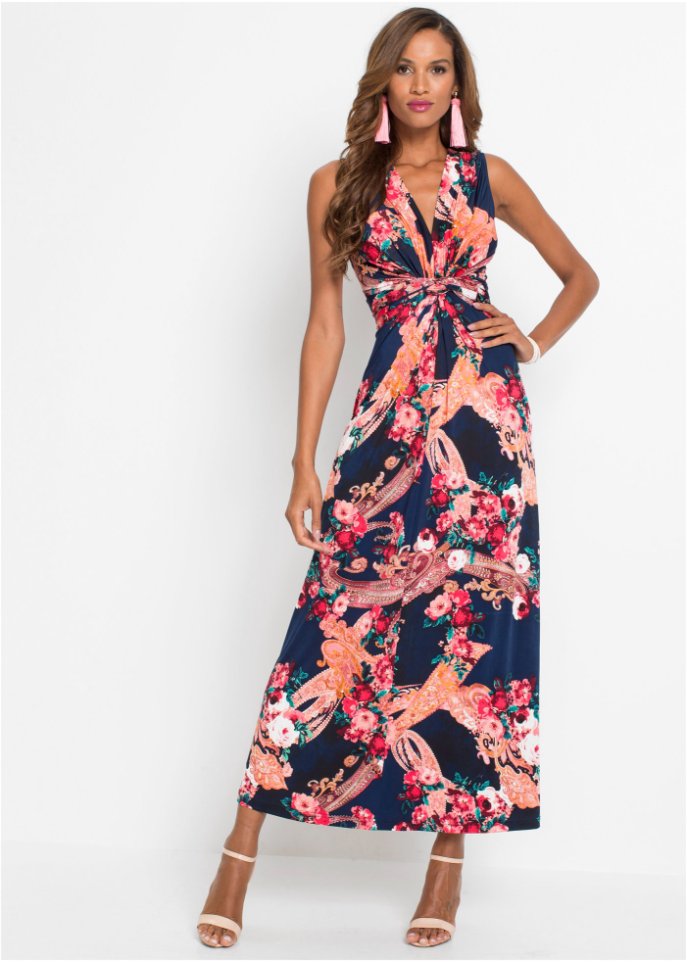 Maxikleid mit Wickeldetail