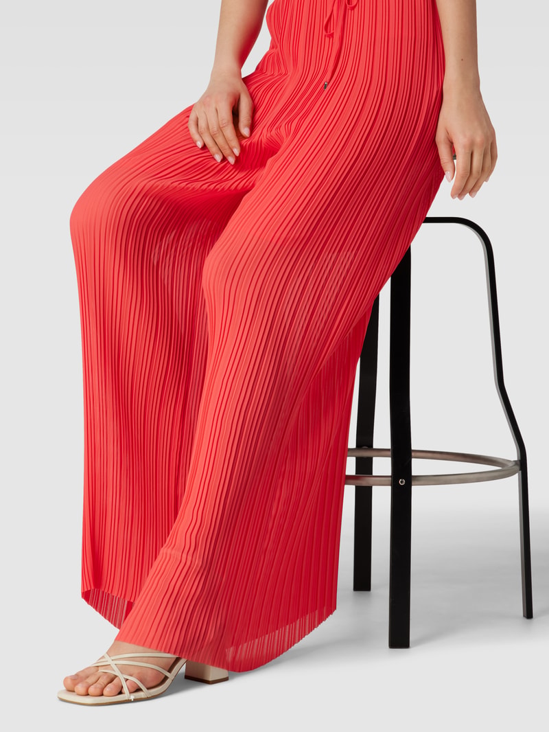 Jumpsuit mit Streifenmuster in rot