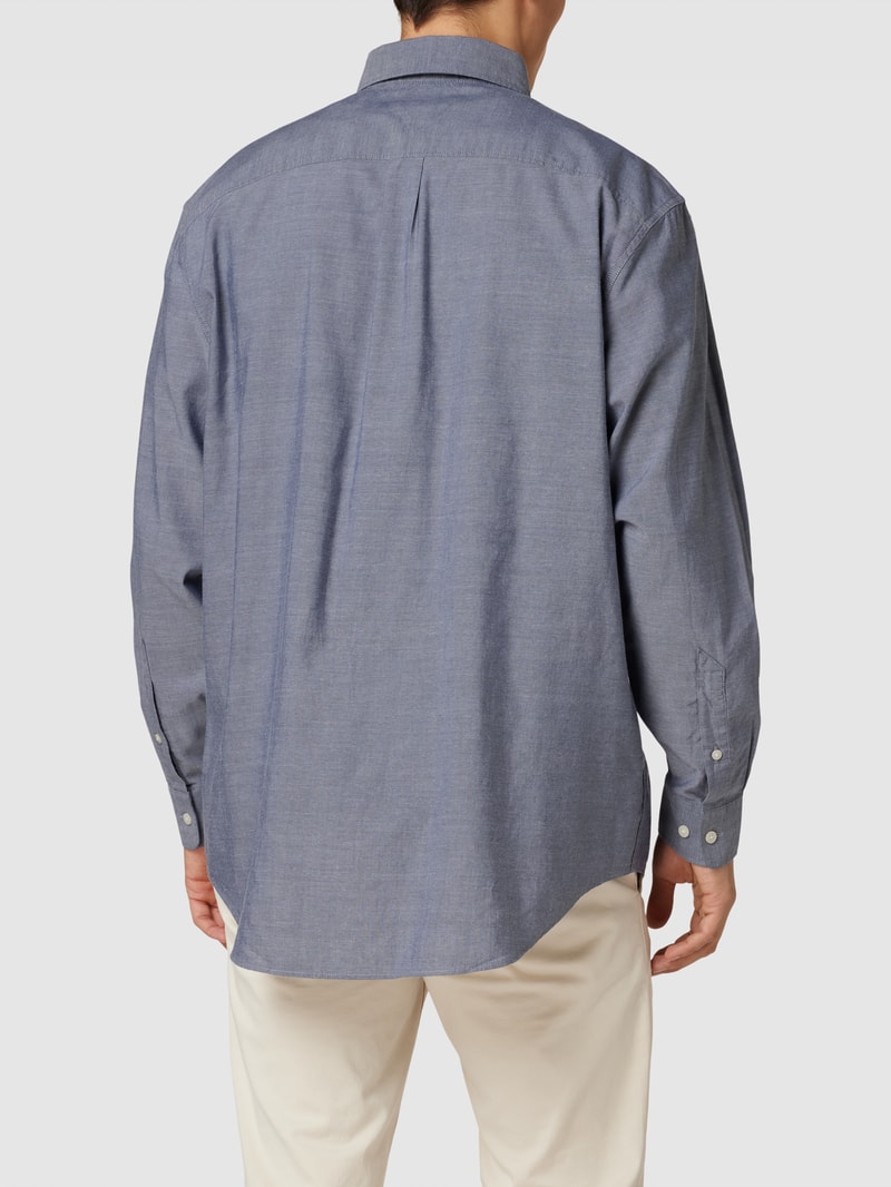 Freizeithemd mit Button-Down-Kragen in blau