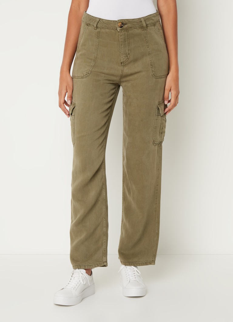 Pantaloni cargo affusolati a vita alta Celya di Gerard Darel in misto lino.