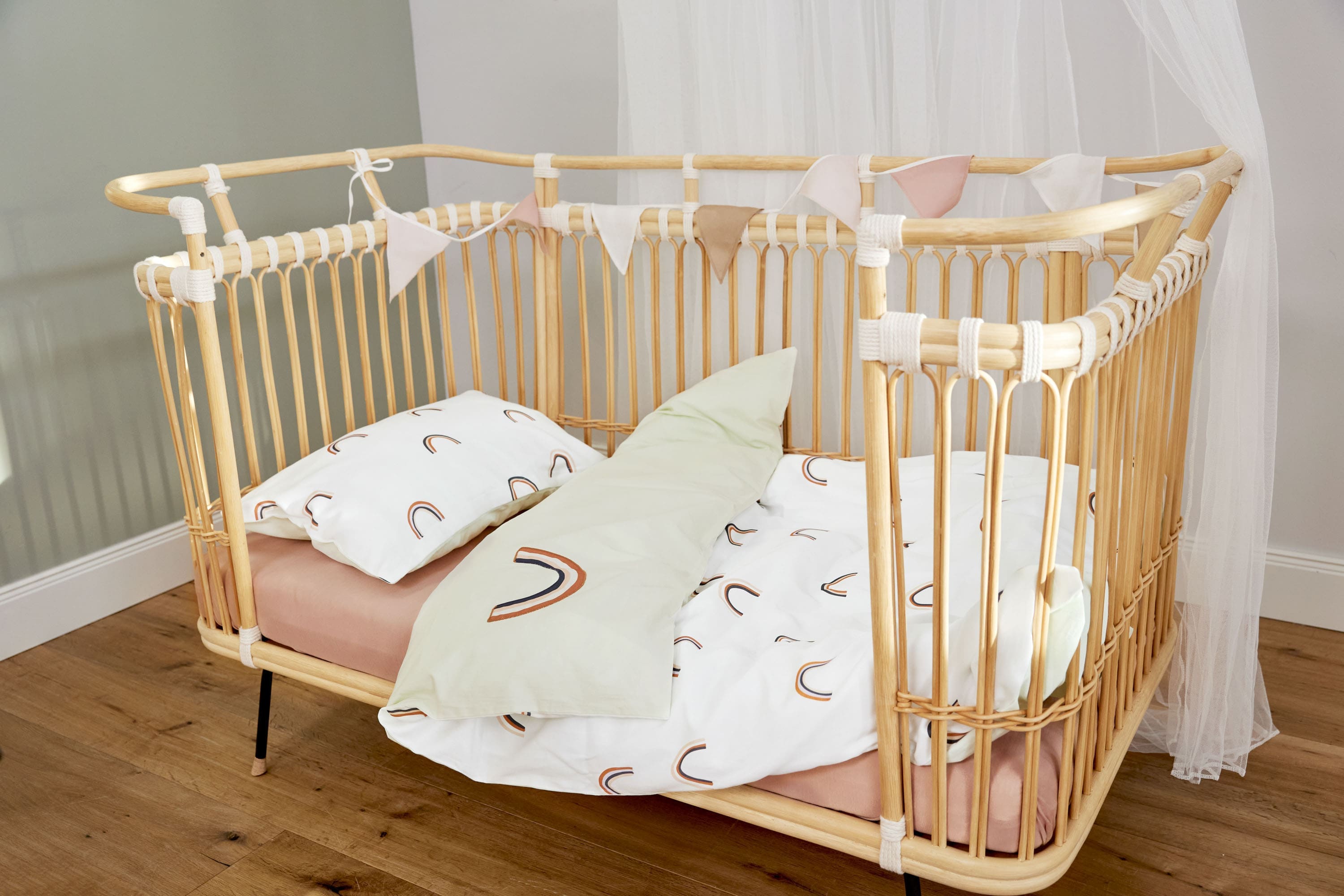 Spannbettlaken Kinderbett (70 x 140 cm), Hellbraun