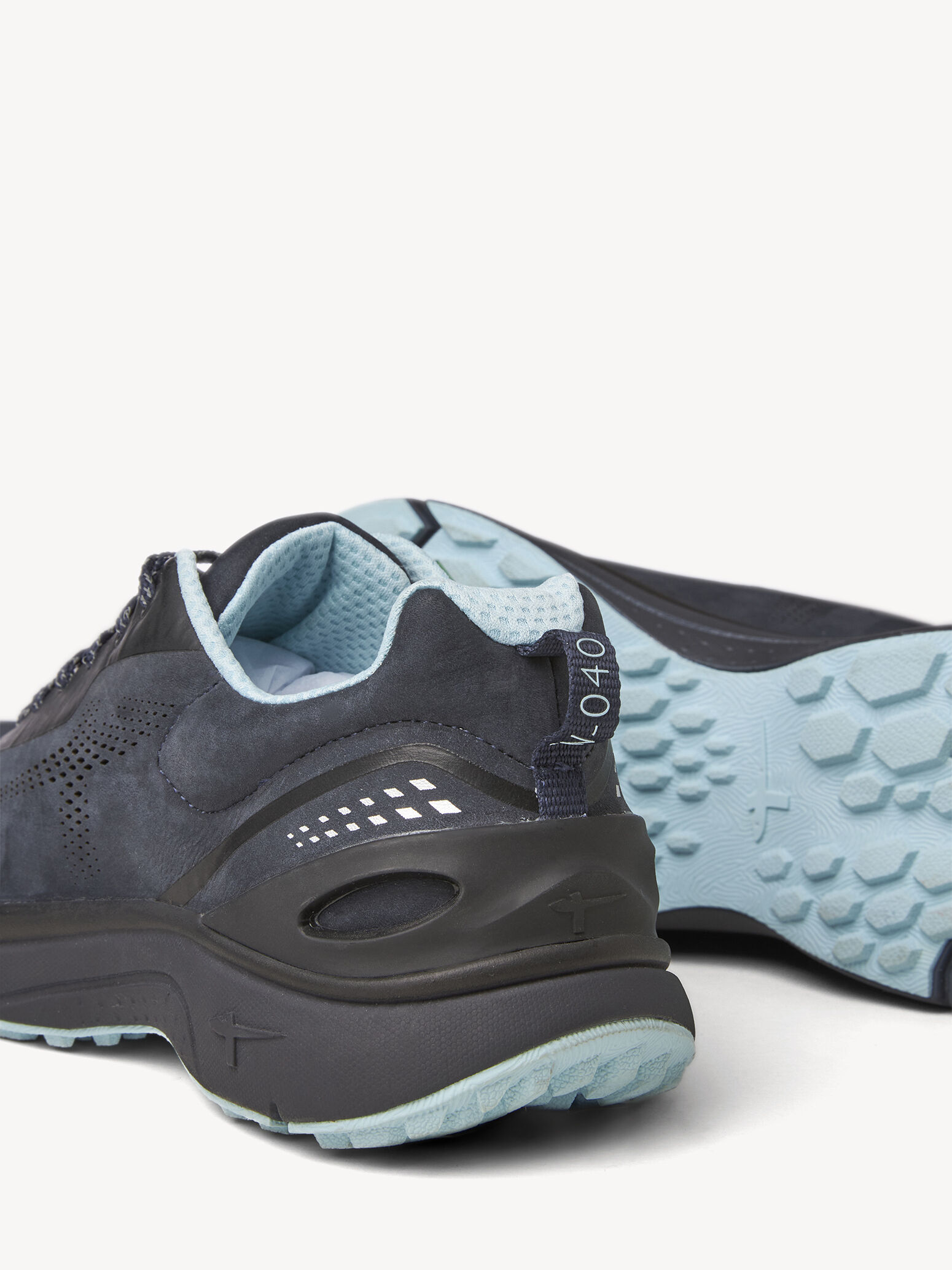 Chaussure de randonnée W-0405 en cuir - bleu