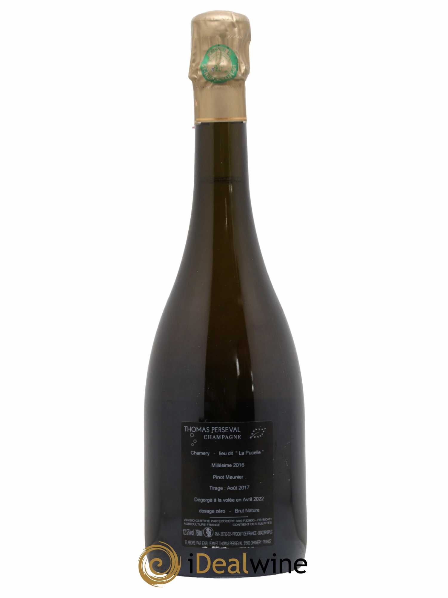 La Pucelle Brut Nature Thomas Perseval  2016 - Lot de 1 Bouteille