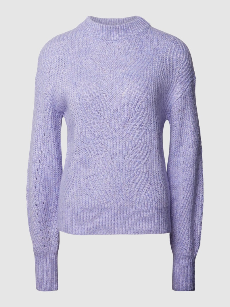Strickpullover mit Zopfmuster Modell 'Pojama' in flieder