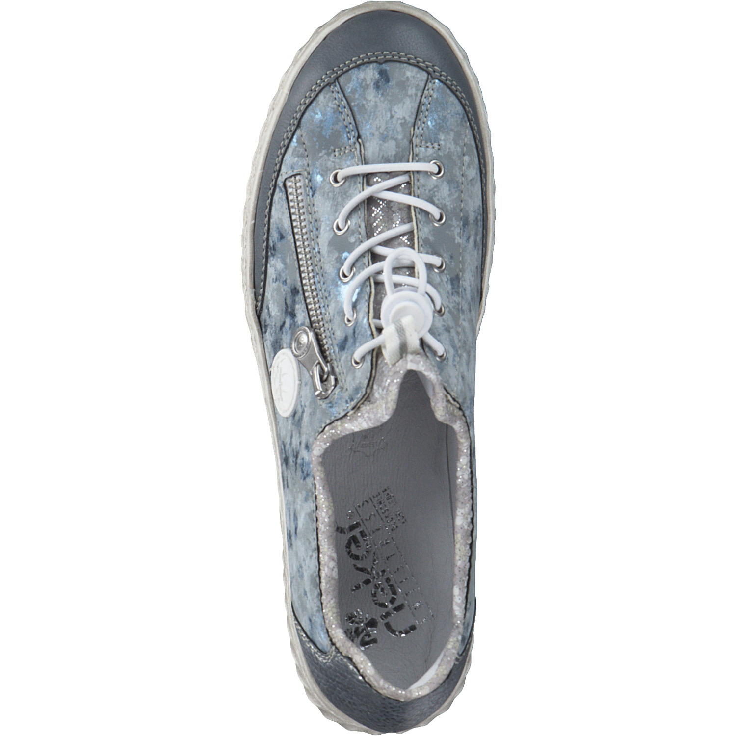 Rieker N0963, Schnürschuhe, Damen, adria/heaven/adria/silverflowe