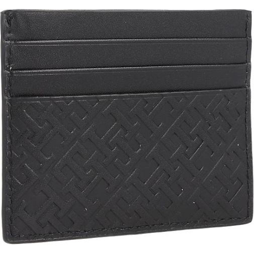 TOMMY HILFIGER TH Monogram Leather Kreditkartenetui Leder 10 cm