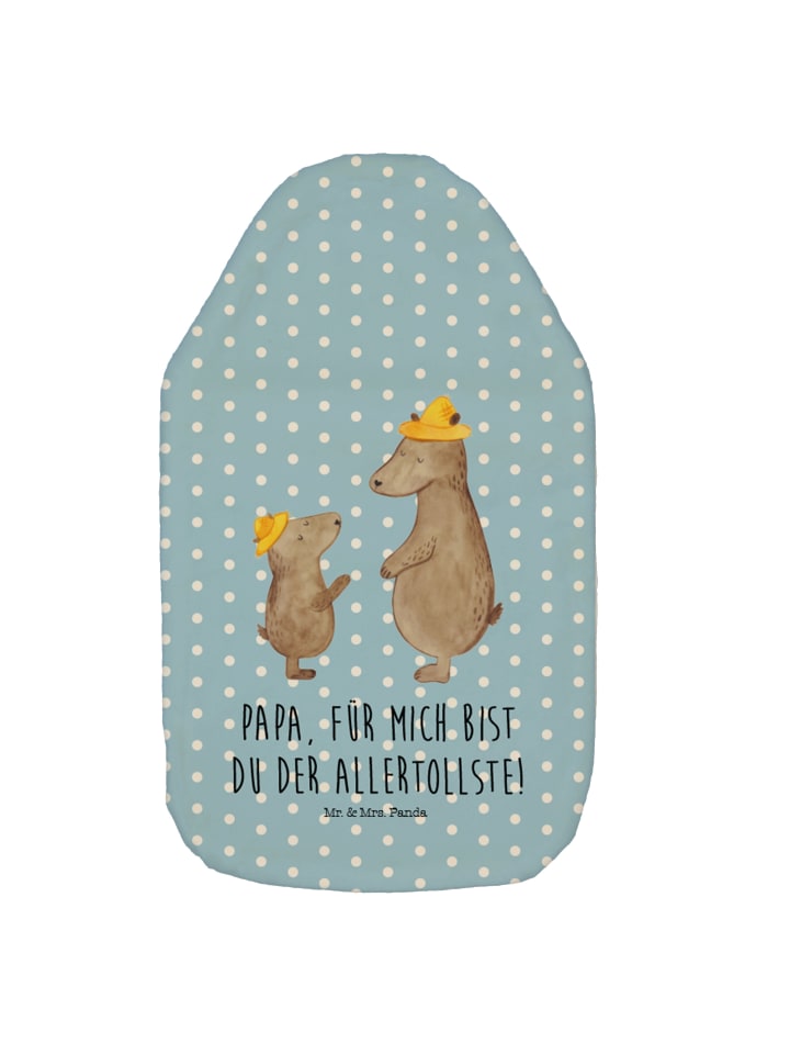 Mr. & Mrs. Panda Wärmflasche Bären mit Hut mit Spruch in Blau Pastell günstig kaufen onesize