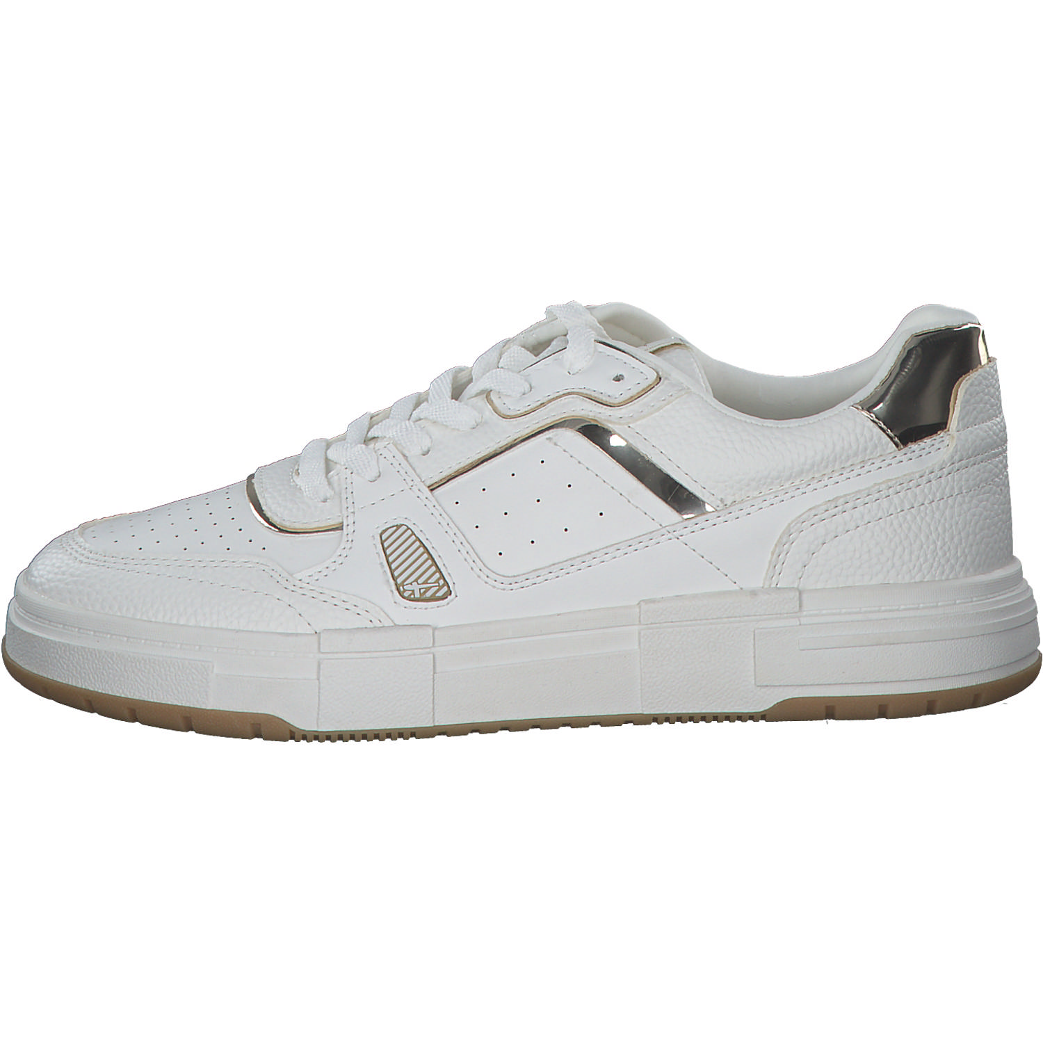 Tamaris 23718, Schnürschuhe, Damen, WHITE/GOLD