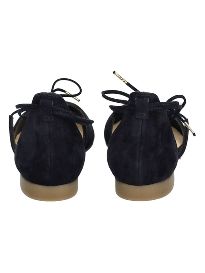 Paul Green Leder-Ballerinas in Dunkelblau günstig kaufen