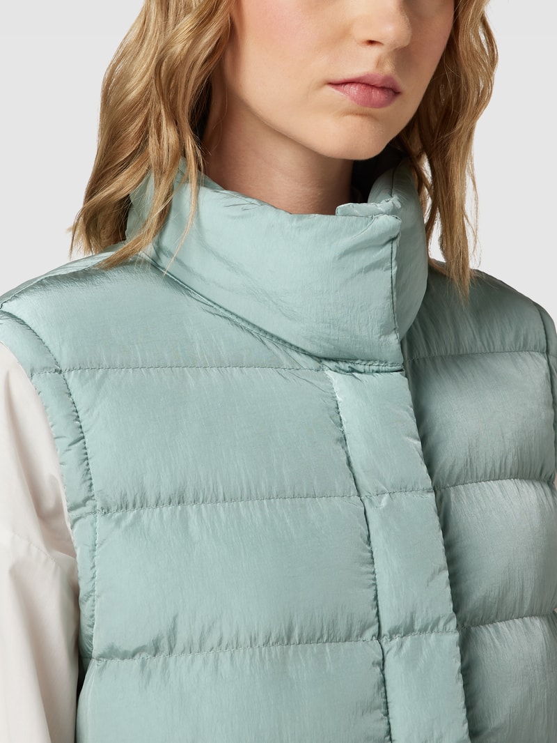 Steppweste mit Stehkragen in mint