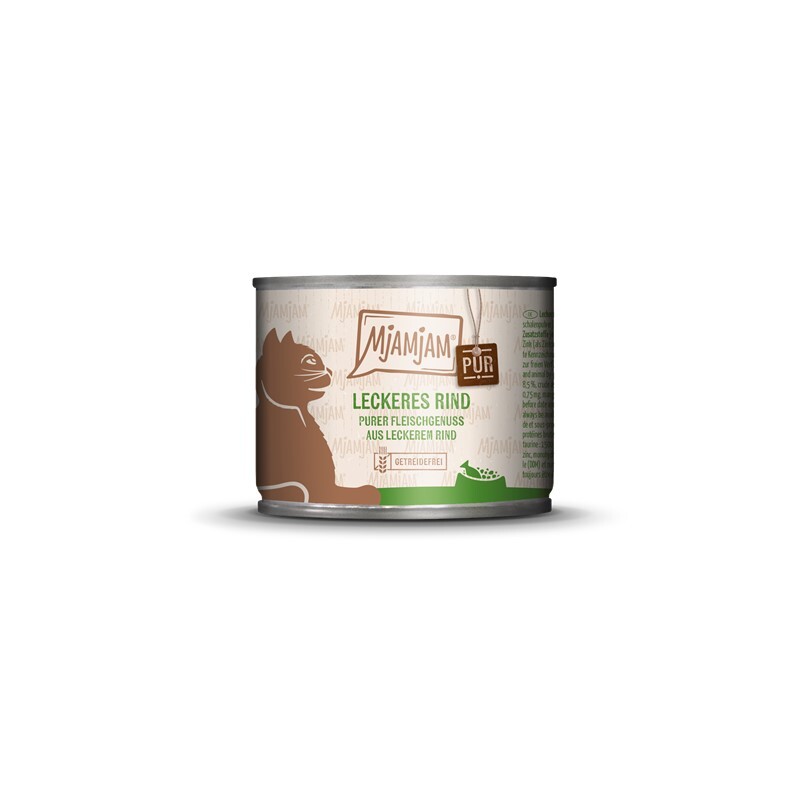 MjAMjAM Nassfutter MjAMjAM 6x200 g Rind pur