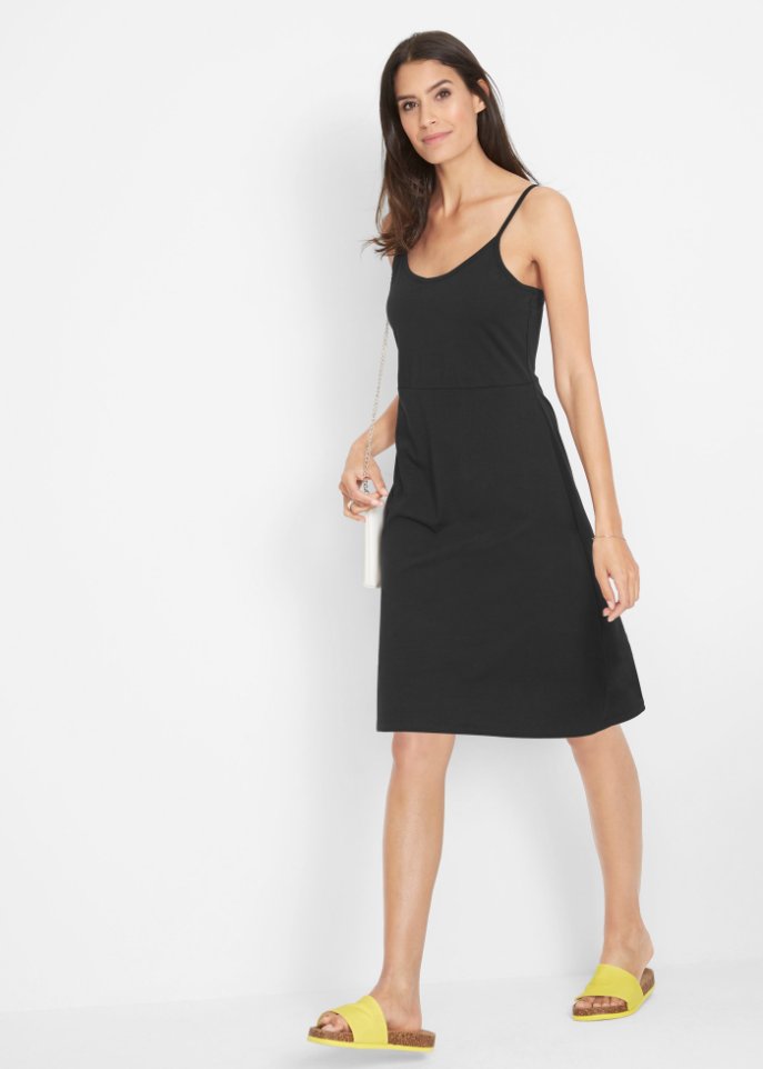 Sommer-Jersey-Kleid mit verstellbaren Trägern