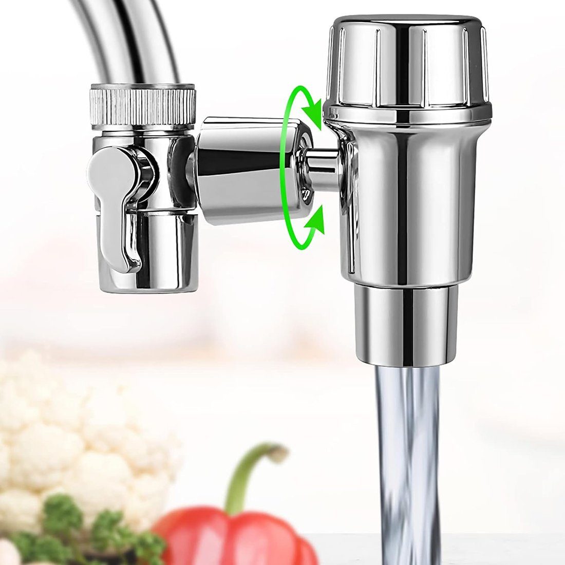 YYV Filterpumpen Filterhähne, Wasserhahnfilter drehbar multifunktional (1 St), Verlängerungshahn für 20/22/24 mm Küchen-/Badewasserhähne