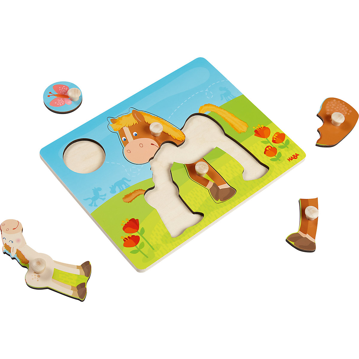 HABA 303771 Greifpuzzle Pferdefamilie