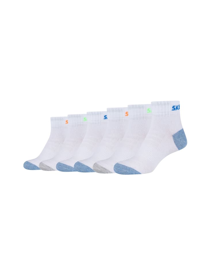 Skechers Kurzsocken 6er Pack mesh ventilation in Weiß günstig kaufen 27-30
