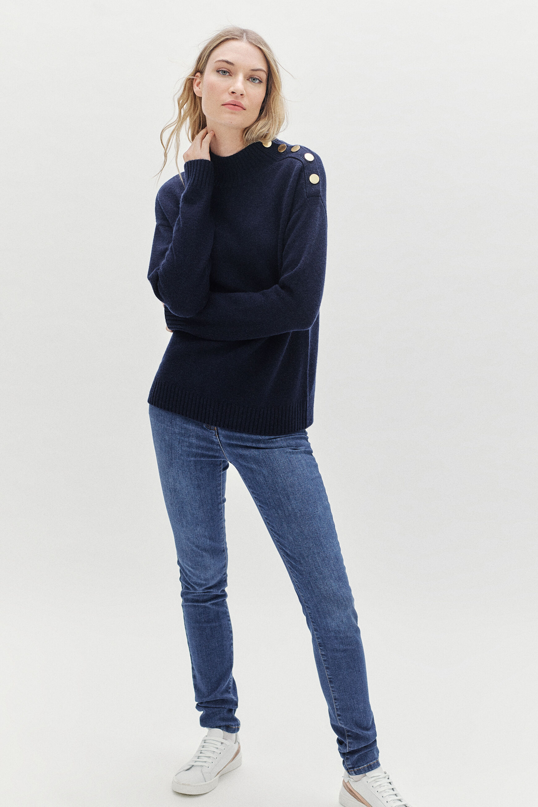 pull martin bleu marine femme