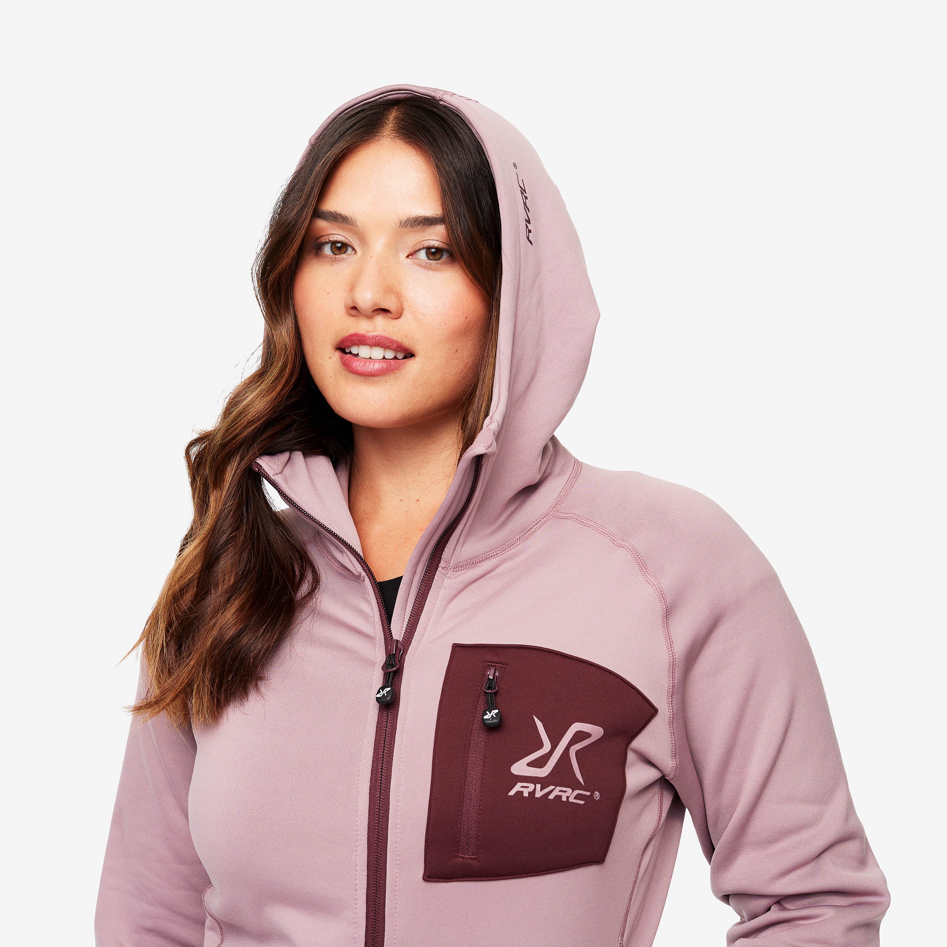 Illusion Hoodie Femme Dusty Mauve