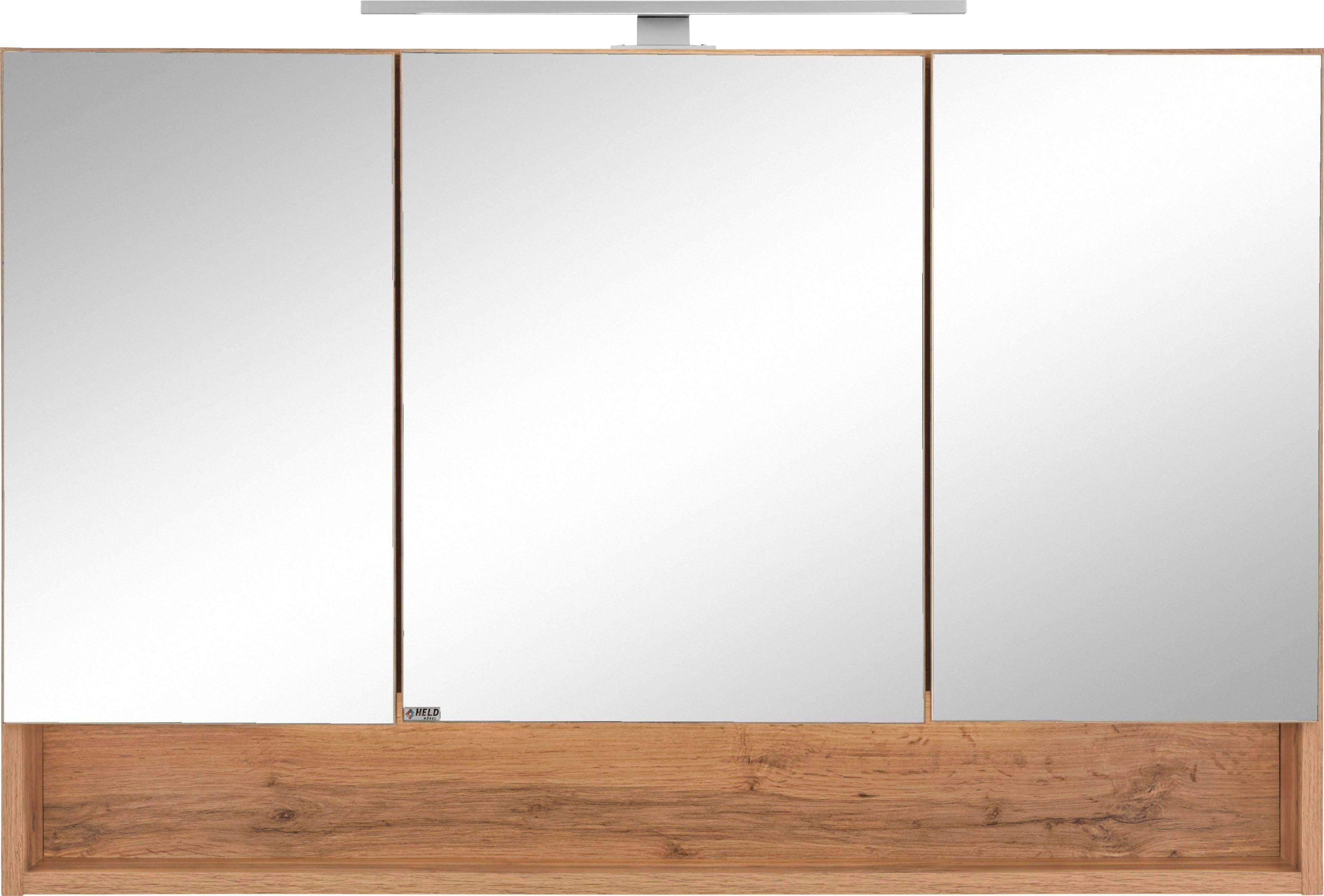 HELD MÖBEL Spiegelschrank Soria mit LED Beleuchtung