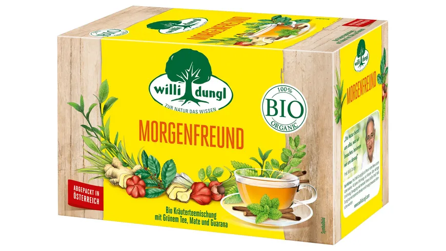 WILLI DUNGL Bio Kräuterteemischung mit Grünem Tee, Mate und Guarana 36 g