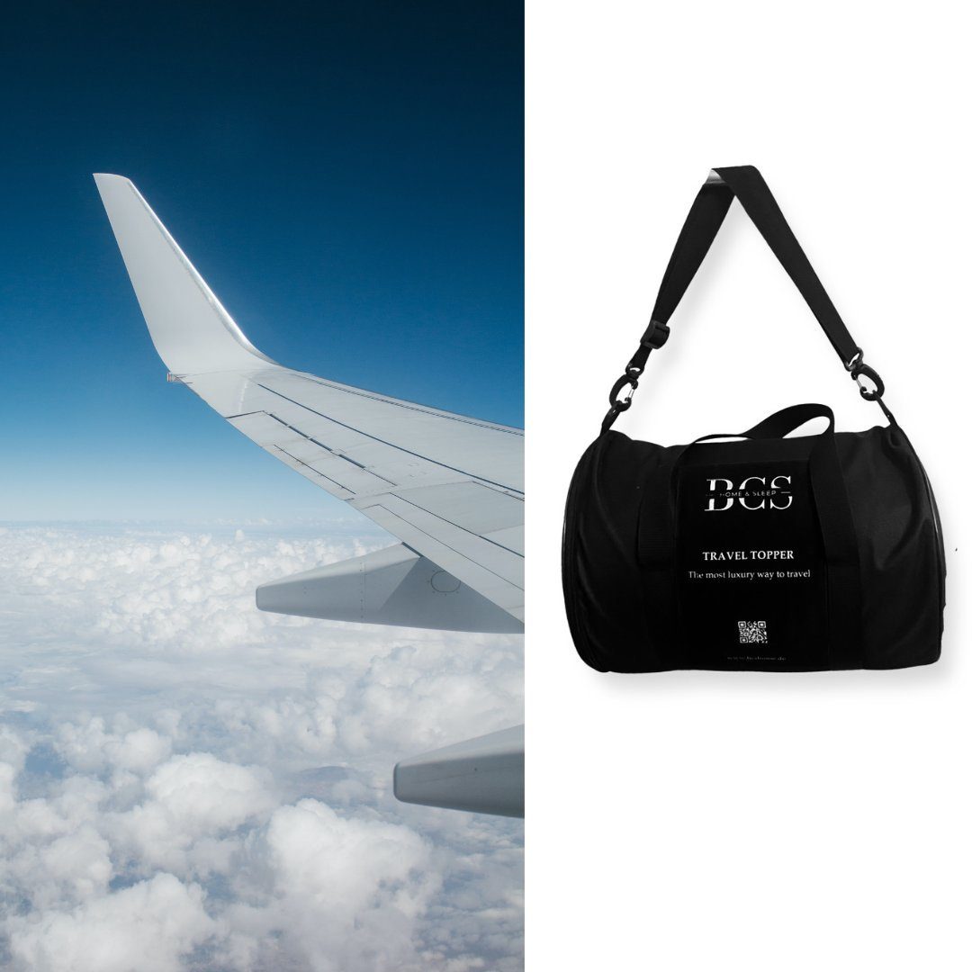 Matratzenauflage Reisetopper Viscoschaum mit Transporttasche, Matratzenauflage BCS Home & Sleep, abnehmbarer und waschbarer Bezug, handlich verpackt