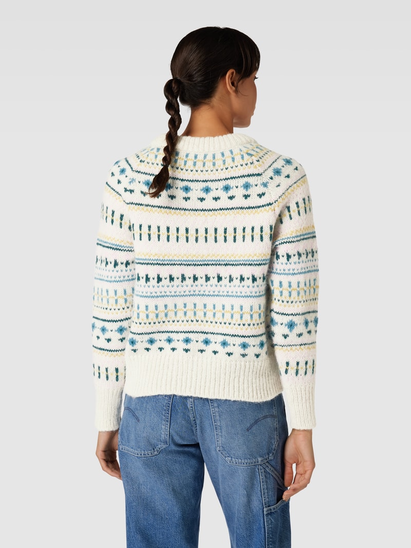 Strickpullover mit Rundhalsausschnitt Modell 'FENJA' in ecru