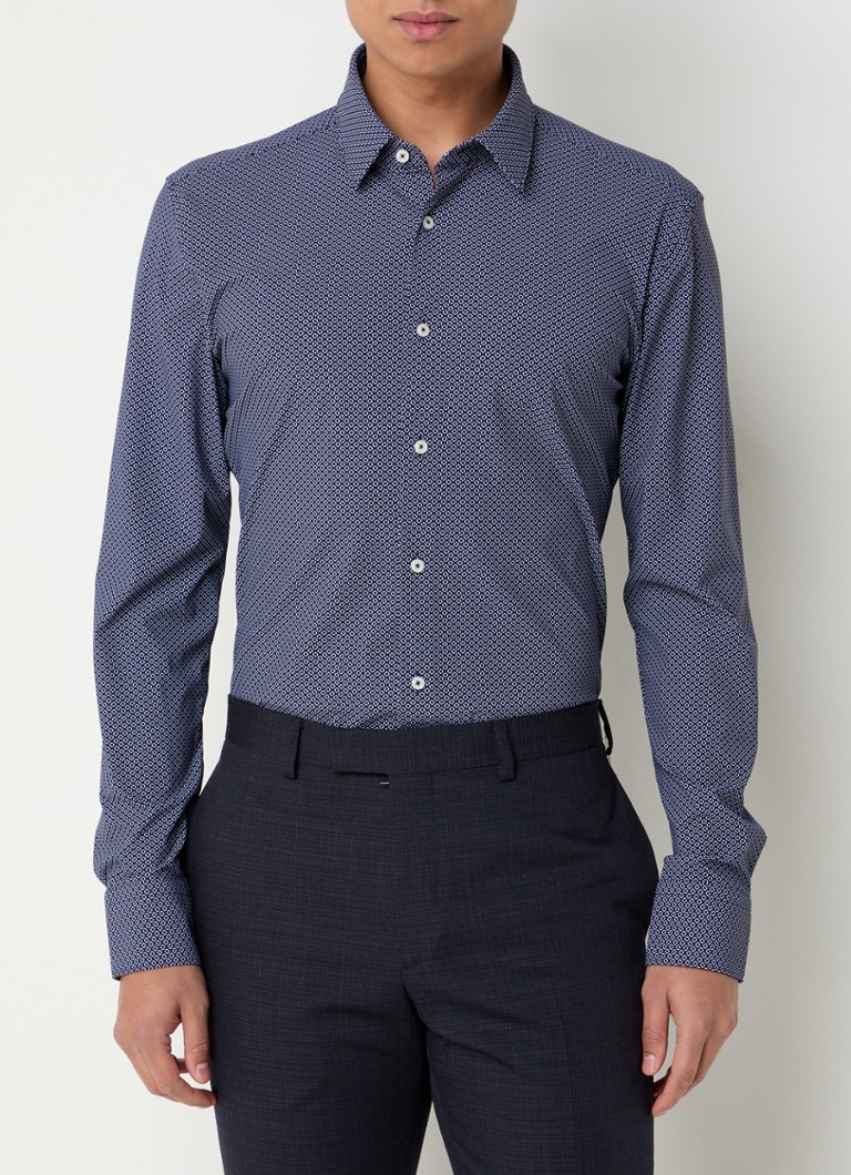 HUGO BOSS Slim fit krekls ar mikrorakstu