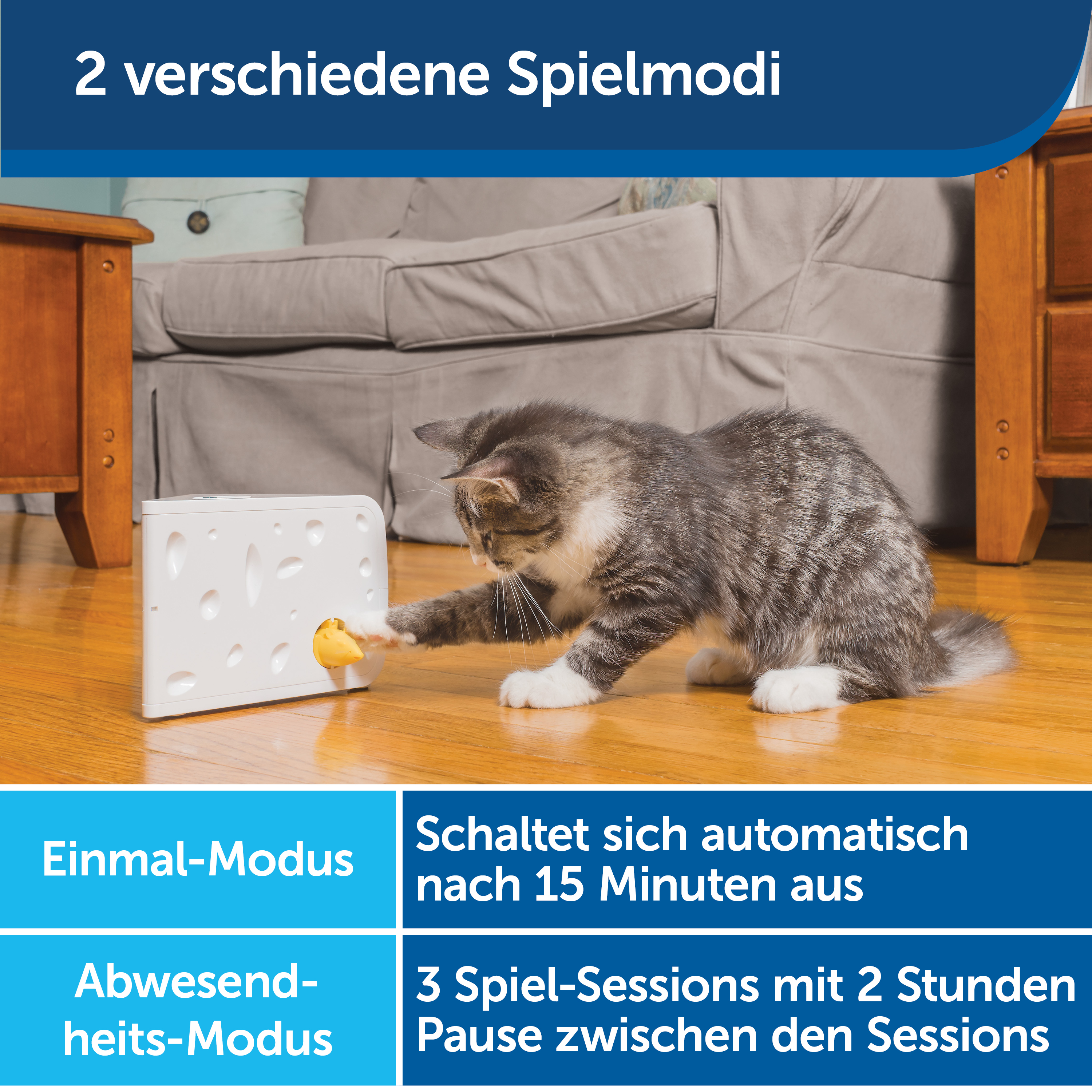 PetSafe Laserpointer & Elektrospielzeug PetSafe Automatisches Katzenspielzeug Cheese