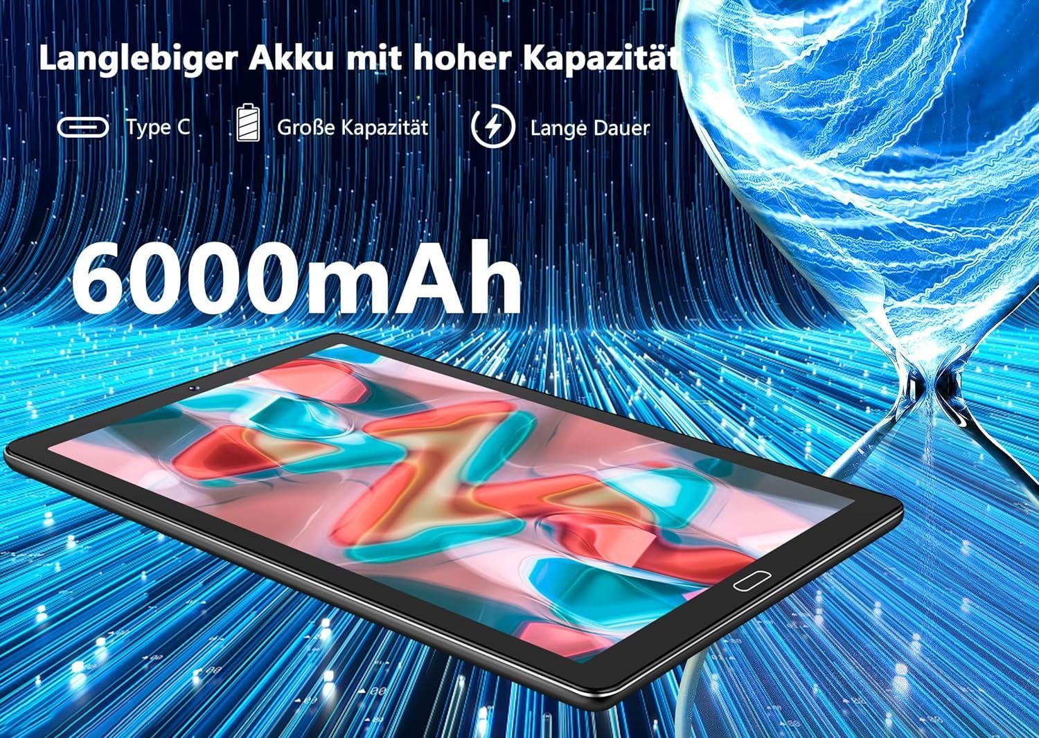 GOODTEL 10GB RAM (TF 1TB),WiFi 5G/2,4G+Bluetooth 5.0/Google GMS Tablet (10