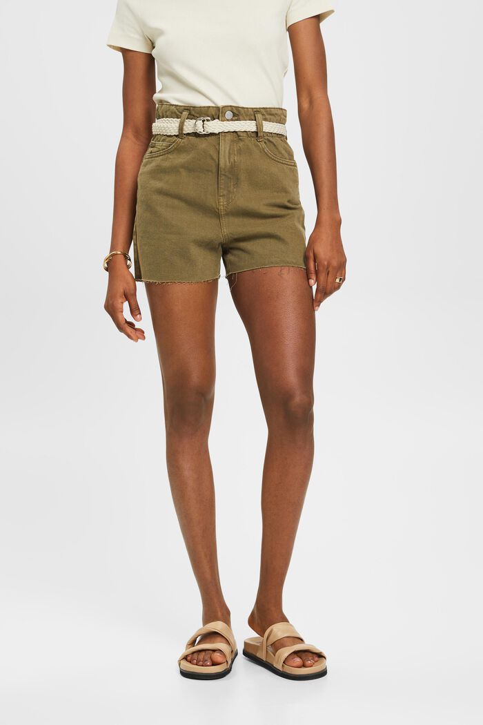 Jeansshorts in abgeschnittener Optik