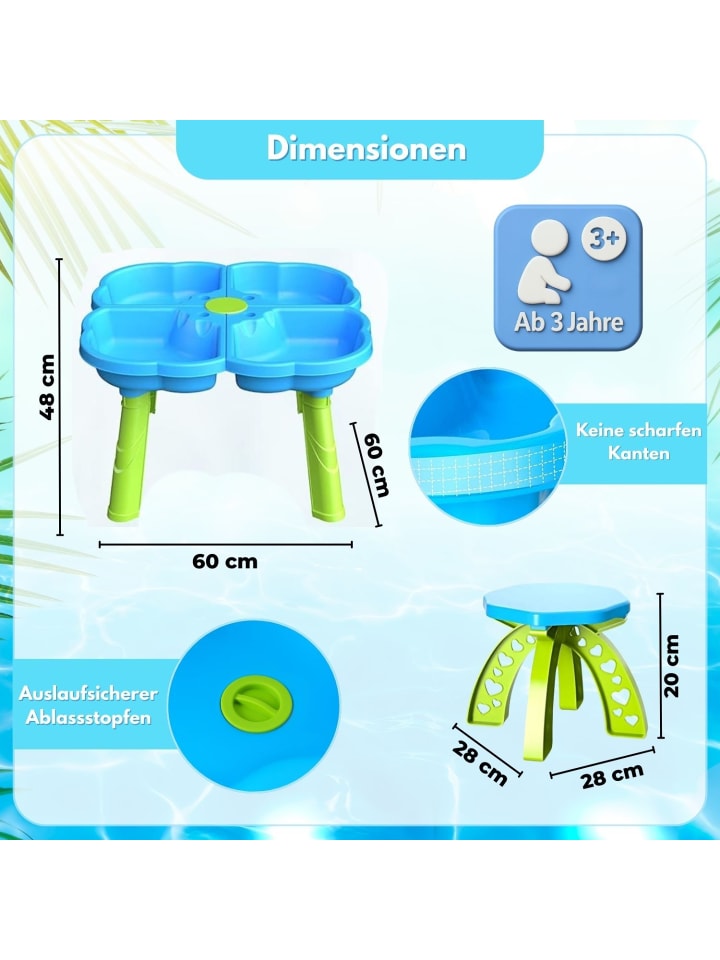 Coemo Wasserspieltisch NARIUS Spieltisch in Bunt günstig kaufen