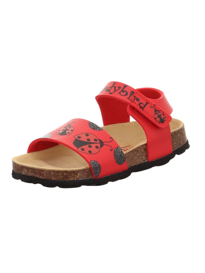 superfit Tieffußbett Sandale FUSSBETTPANTOFFEL in Rot/Schwarz günstig kaufen