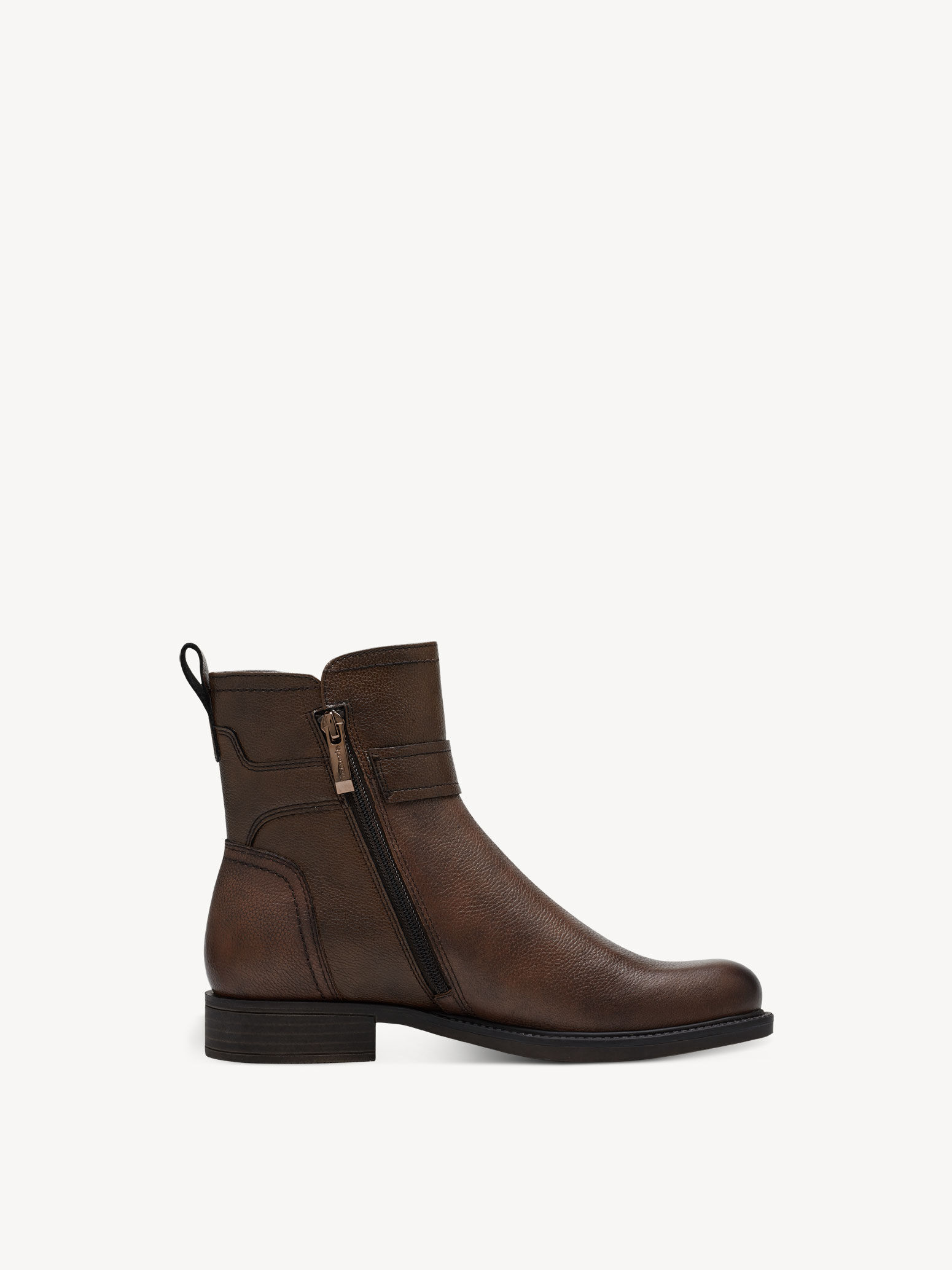 Bottine en cuir - marron