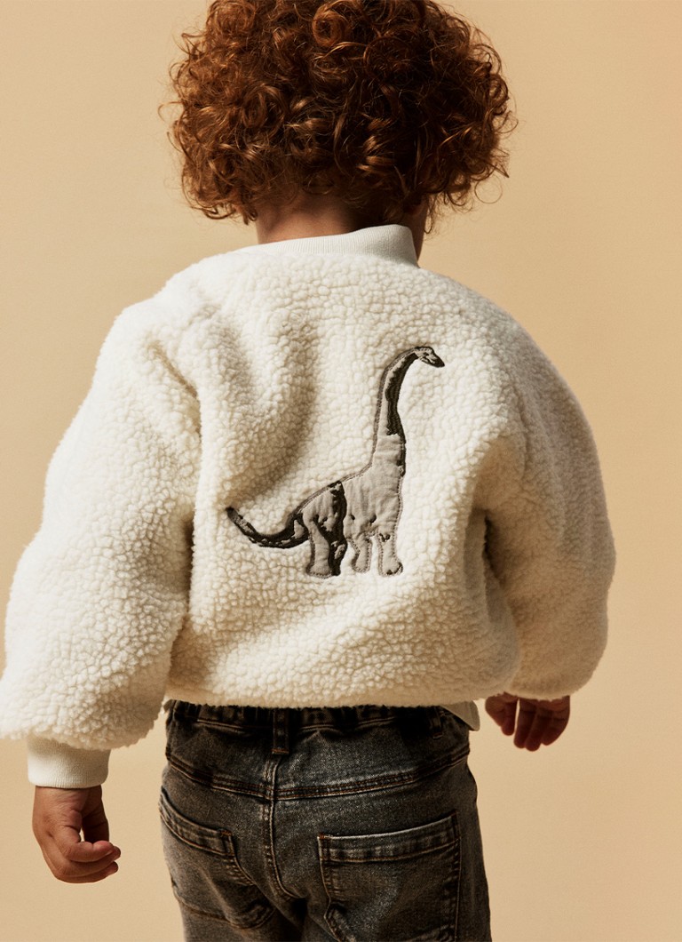 Lil 'Atelier NMNLajo teddy bomber jacket with back print