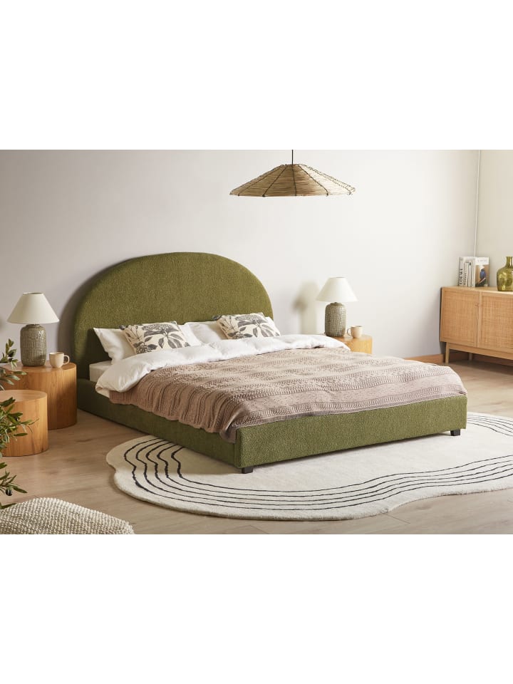 Beliani Doppelbett VAUCLUSE in Grün - (W) 174 x (H) 112 x (L) 214 cm günstig kaufen onesize