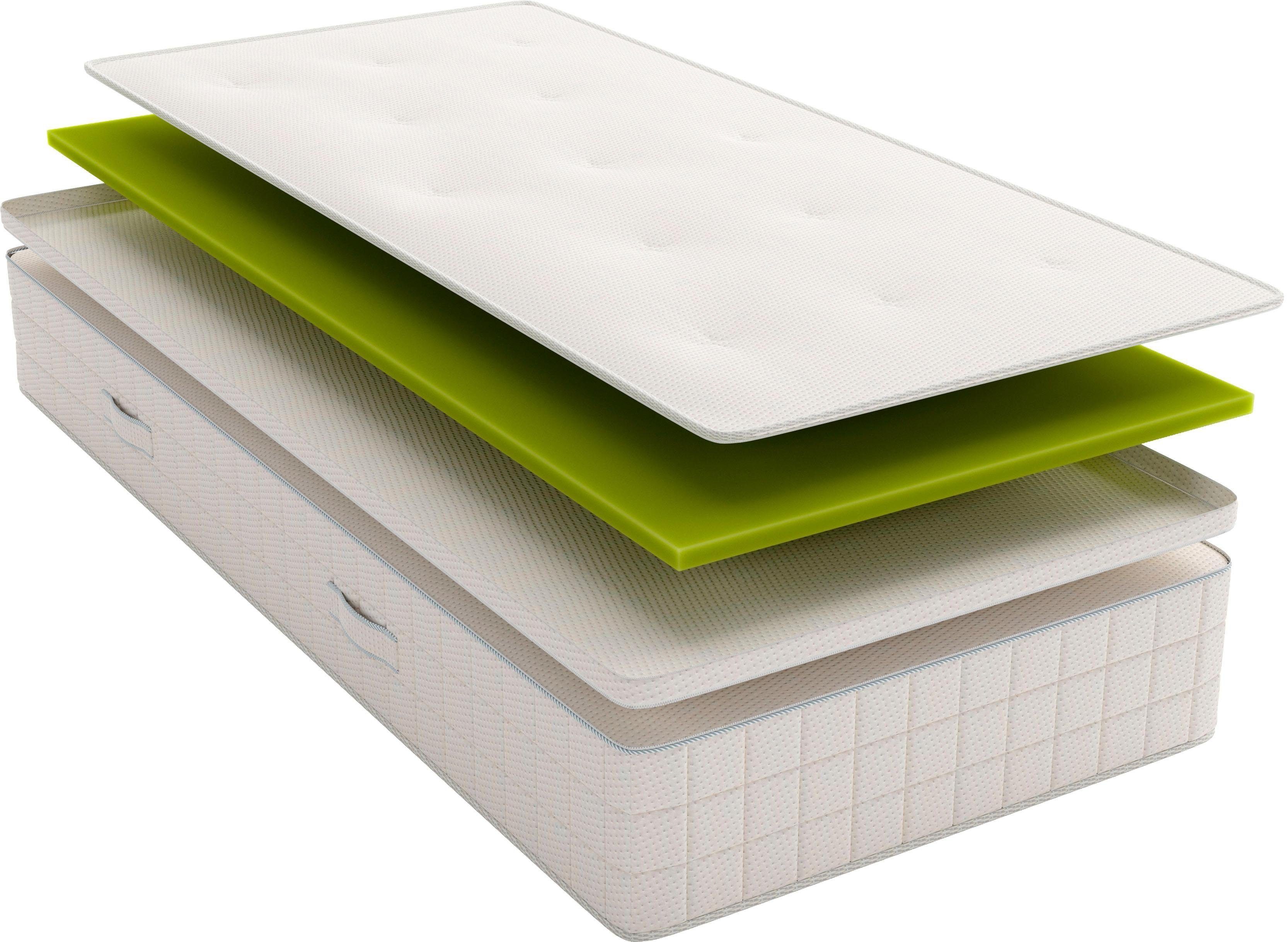Boxspringmatratze Matratze Air Boxspring mit Topper, in 90x200 cm und weiteren Größen, Schlaraffia, 33 cm hoch, mit abnehmbaren Topper