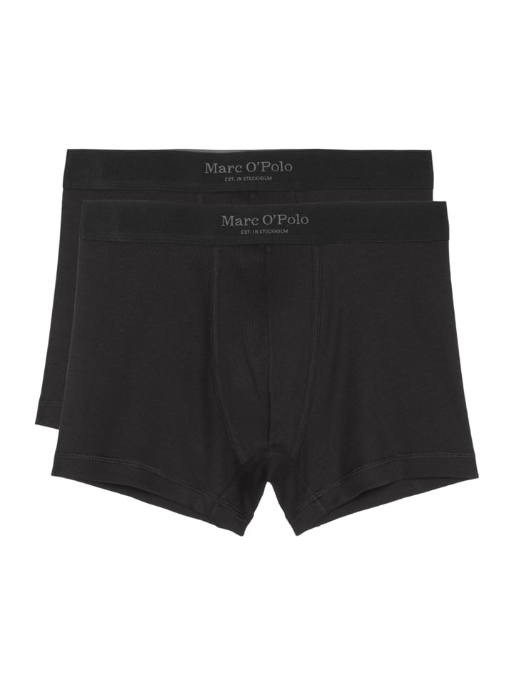 Marc O'Polo Retro Boxer Iconic Rib in Schwarz günstig kaufen