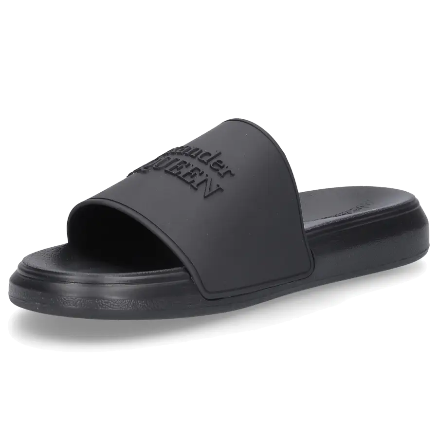 Alexander McQueen - Badeschuhe POOL SLIDE Kautschuk - schwarz