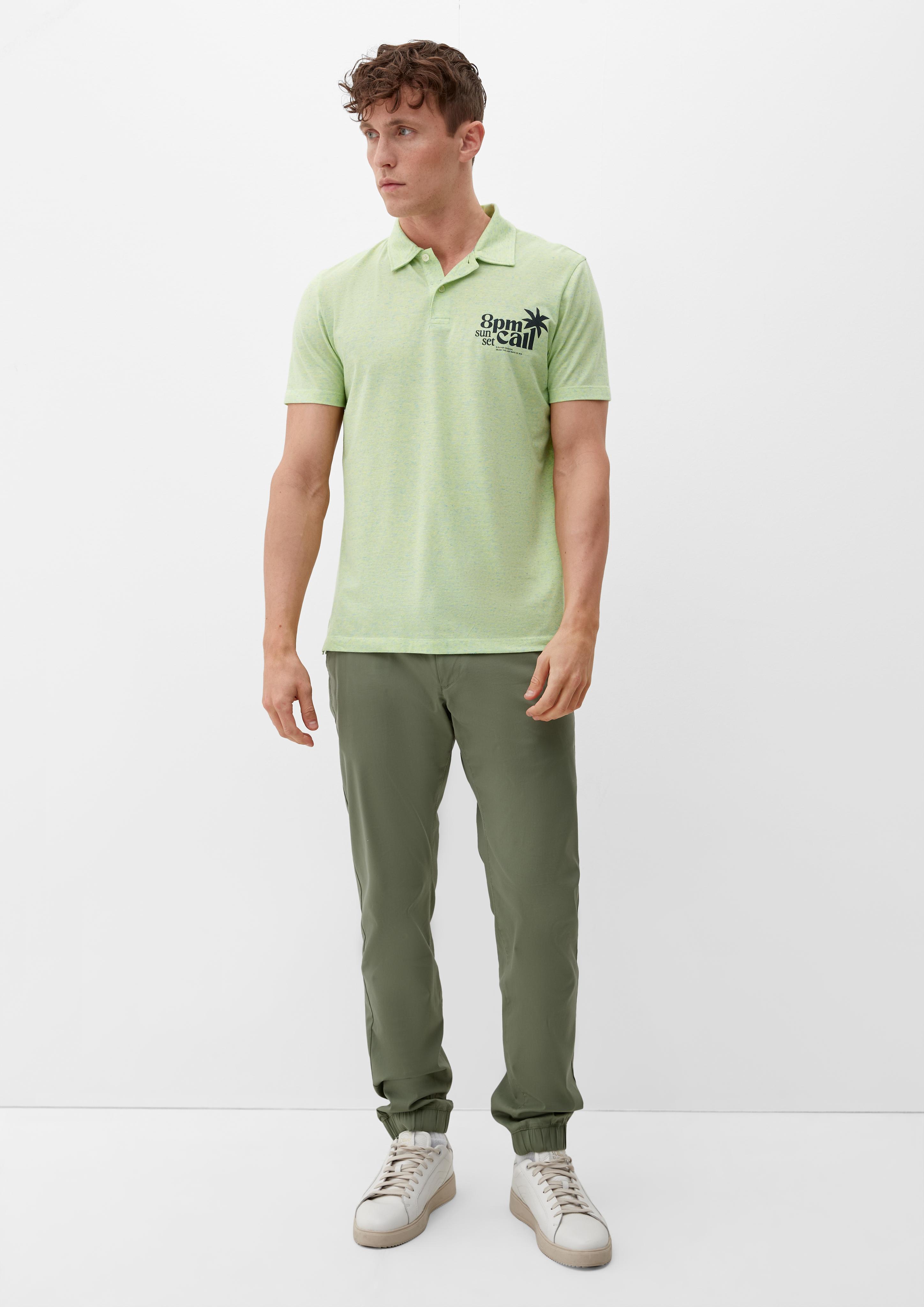 Meliertes Polo-Shirt  2131486-70D1