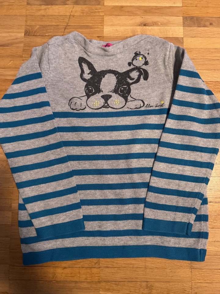 Lilou Secret Pullover in Grau/ Petrol günstig kaufen 116
