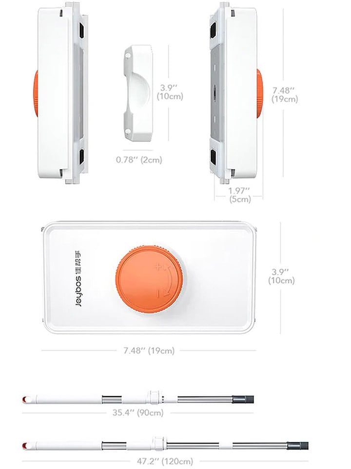 Joybos Glasreiniger in Weiß, 8 - 35 mm Glasdicke günstig kaufen onesize