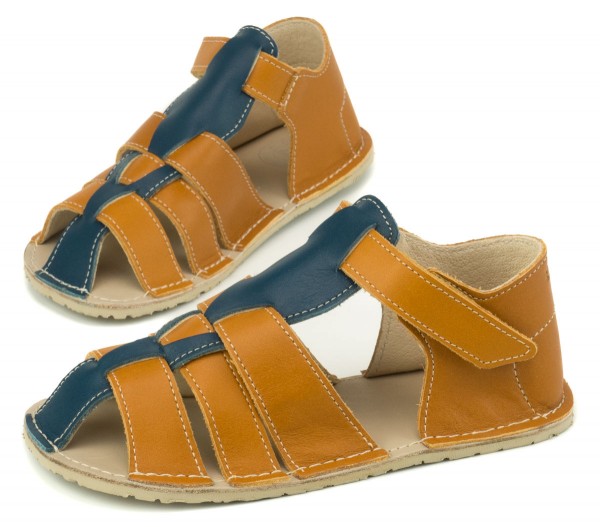 ZeaZoo ~ Sandale Marlin ~ Camel/Blau