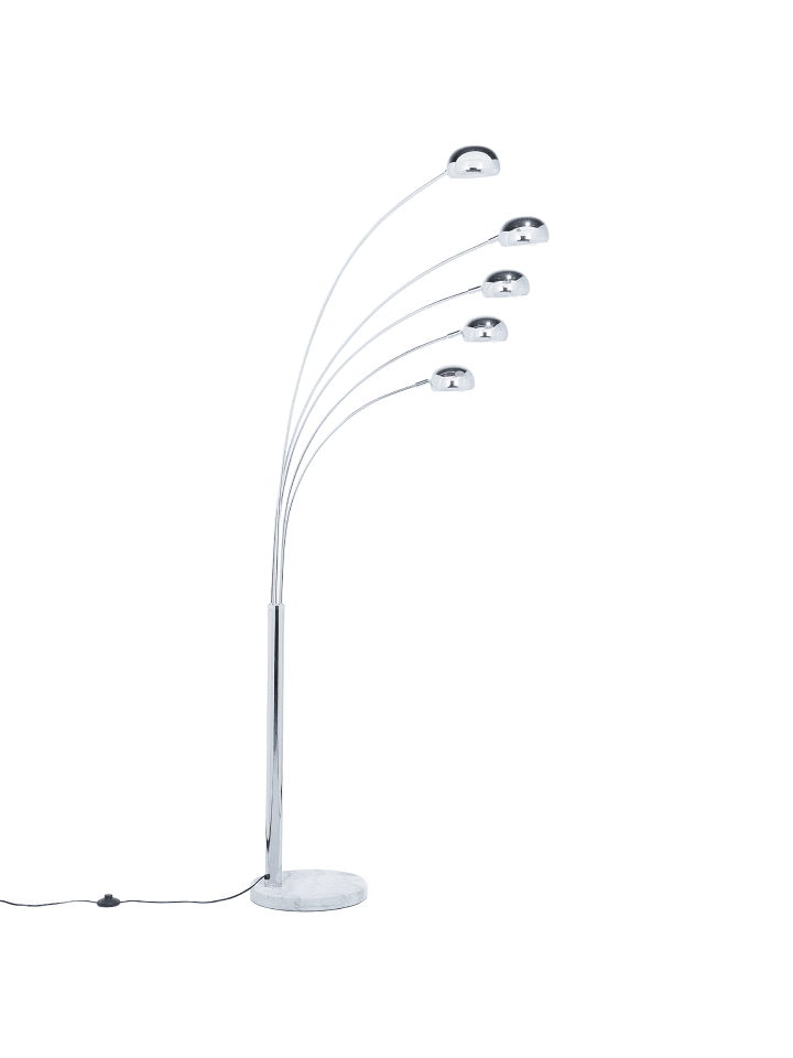 Beliani Stehleuchten FLINDERS in Silber/Schwarz - (W) 100 x (H) 212 x (L) 100 cm günstig kaufen onesize