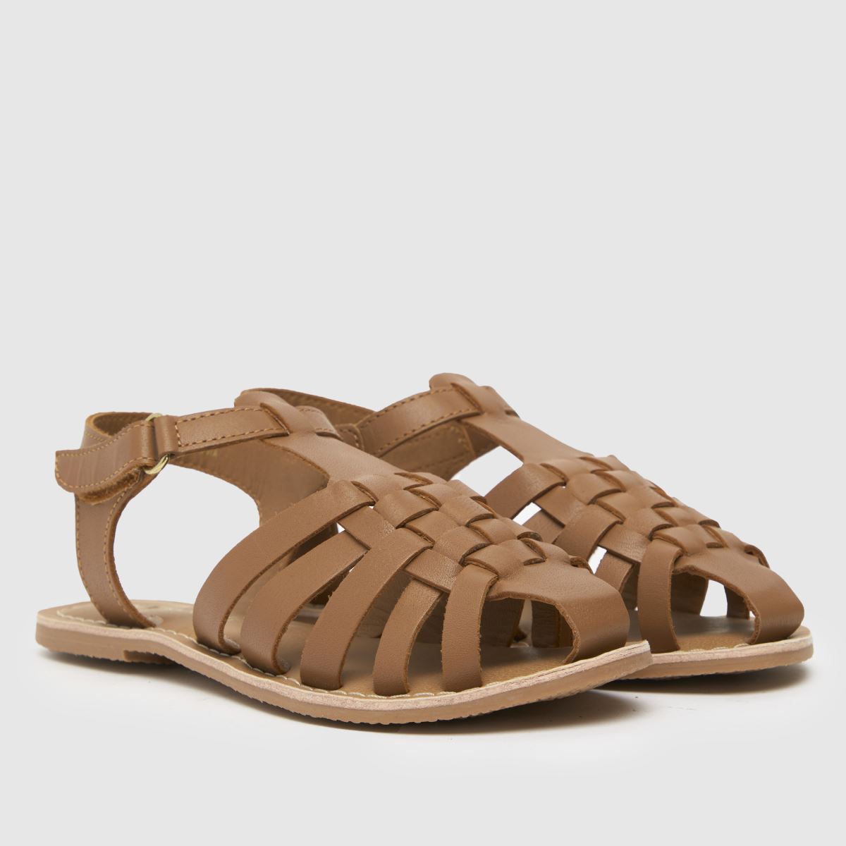 Schuh Tan Trance Slitsade Fisherman Flickor Junior Sandaler