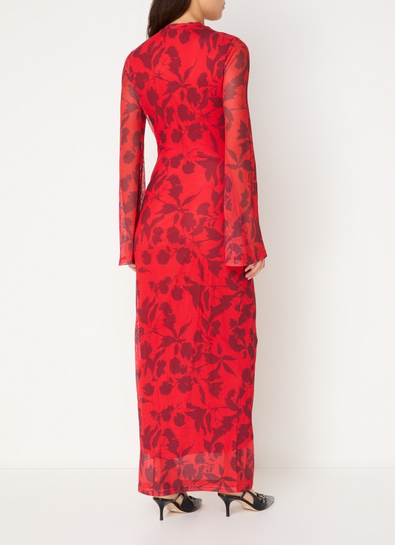 Refined Department Blossom mesh maxi sheath dress with floral print