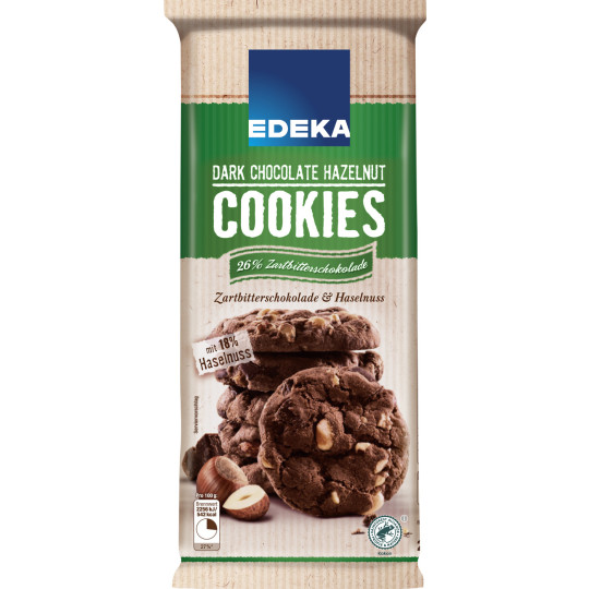 EDEKA Cookies Dark Chocolate Hazelnut 200G