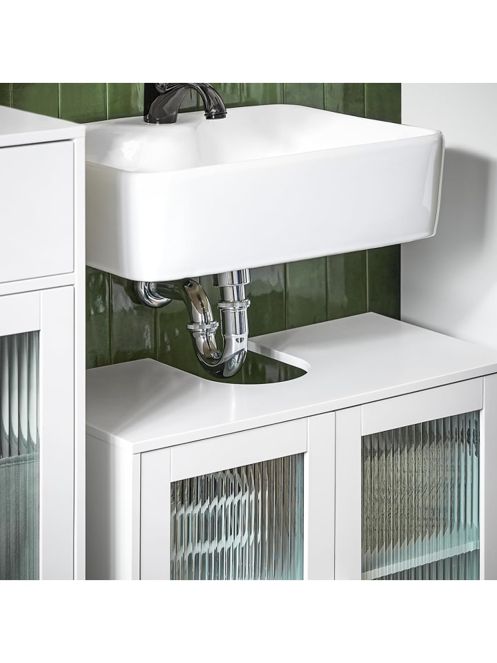 SoBuy Waschbeckenunterschrank in Weiß - (B)60 x (H)58 x (T)30cm günstig kaufen onesize