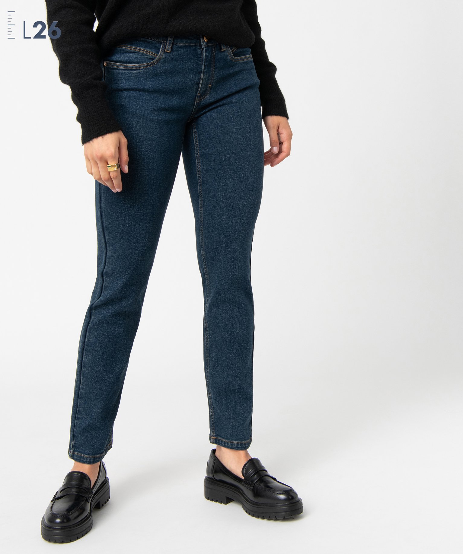 Jean femme coupe Regular - L26 brut | GEMO